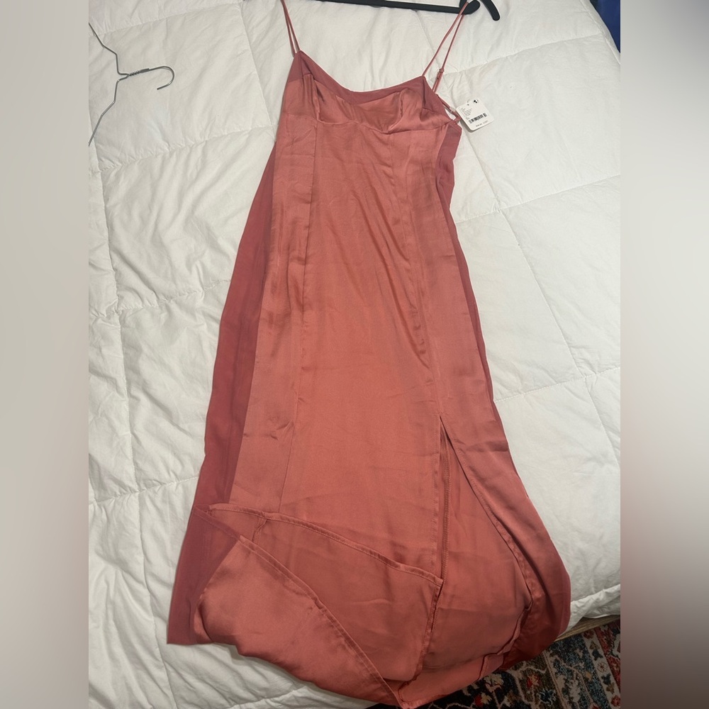 Free People Coral Slip Dress
